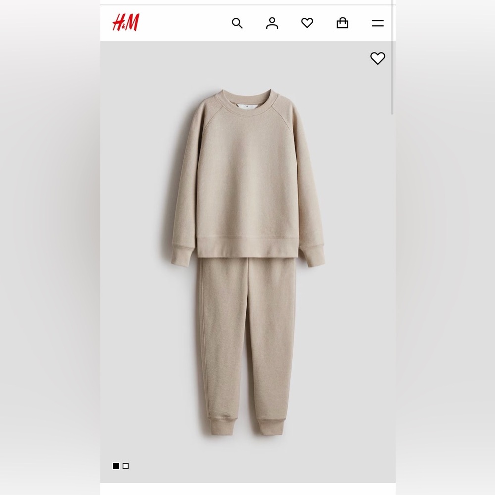 H&M Taupe Relaxed Fit Set